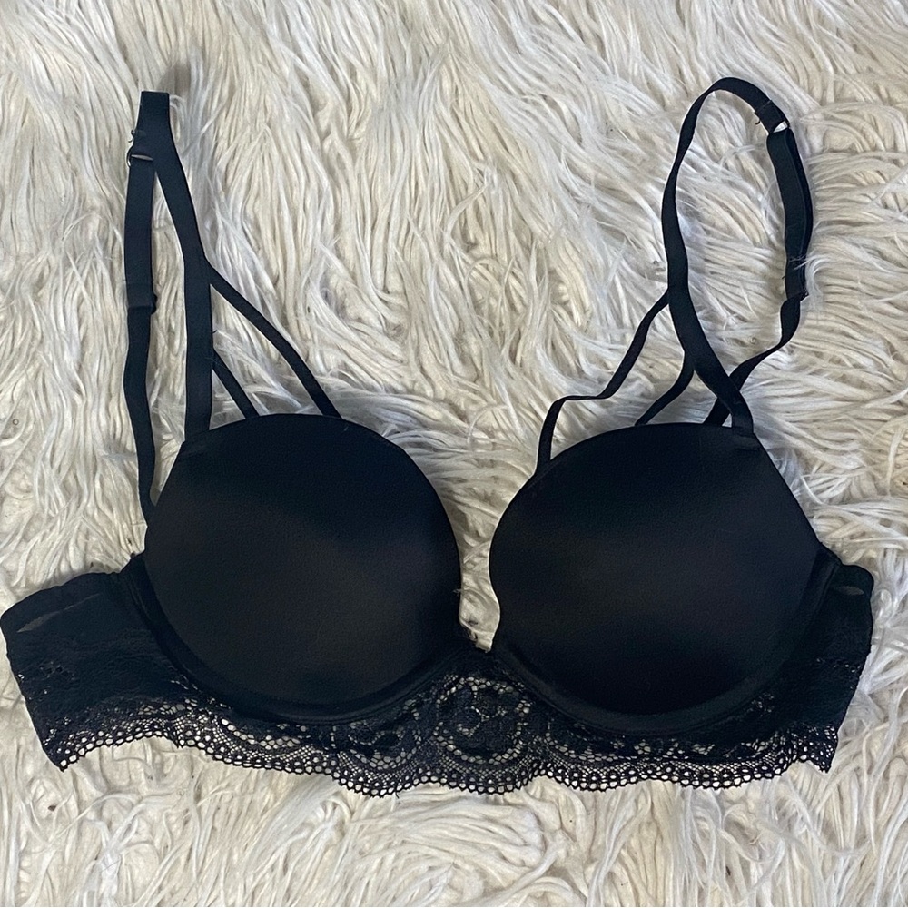 La SENSZA Obsession Black Lace Trim Bra